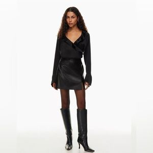 Aritzia Patio Mini Skirt - Size 14 - vegan leather